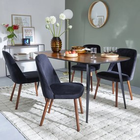 Vintage eettafel, inleghout, 6 personen, WATFORD