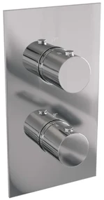 Brauer Chrome Edition inbouwthermostaat - met inbouwdeel - 2 gladde knoppen - chroom 5-CE-5100