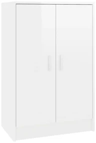 vidaXL Schoenenkast 60x35x92 cm spaanplaat hoogglans wit