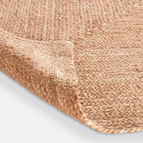 Vierkant vloerkleed in jute, Aftas