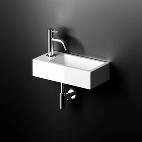 Clou Flush 3 keramische fontein 36cm met kraangat links wit glans