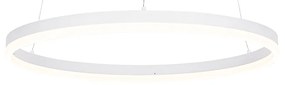 Design hanglamp wit 60 cm incl. LED 3-staps dimbaar - Anello