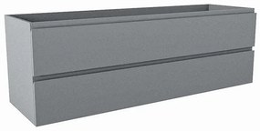 Mondiaz HAY wastafelonderkast - 150x45x50cm - 2 lades - uitsparing links - softclose - Plata M45141Plata