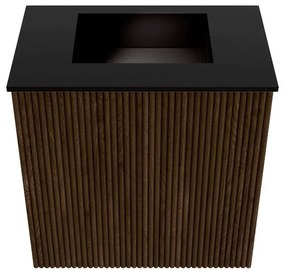 Mondiaz Joya 40cm toiletmeubel walnut met wastafel faye midden zonder kraangat urban