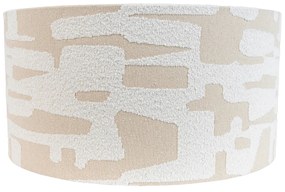 Stoffen lampenkap wit met beige gestreept 50/50/25 Modern Scandinavisch cilinder / rond rond