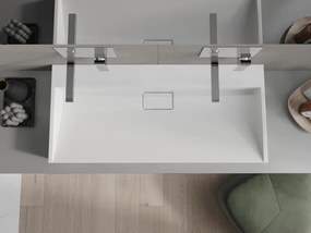 Mexen Ava opbouw wastafel van conglomeratie B/O 100 x 46 cm, wit - 23011000