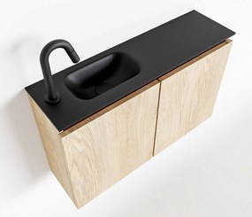 Mondiaz Ture 80cm toiletmeubel washed oak met wastafel urban links 1 kraangat