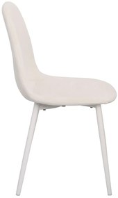 Stoel Teok White Fluweel