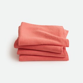 Set van 4 servetten van gewassen linnen Victorine