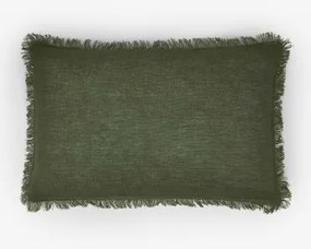 Rechthoekig Kussen 40x60 Cm In Glenfern-linnen Groen – Intens Olijf - Sklum