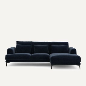 Hoekbank rechts van chenille fluweel, Marsile