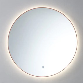 Lambini Designs Rodo ronde spiegel 100cm met spiegelverwarming en indirecte dimbare verlichting brons