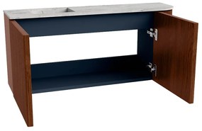 Mondiaz Joya DLux 90cm toiletmeubel ronding rechts ruby met wastafel faye links zonder kraangat glace