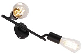 Moderne Spot / Opbouwspot / Plafondspot zwart 2-lichts verstelbaar - Facil Modern E27 Binnenverlichting Lamp