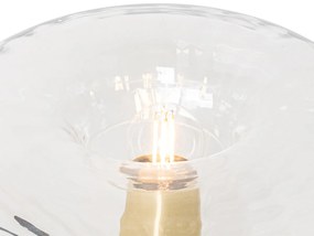 Art Deco tafellamp goud met glas - Ayesha Art Deco E27 rond Binnenverlichting Lamp