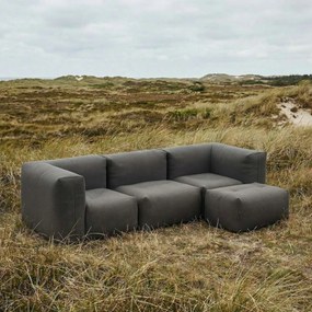 Soft Zitzak Outdoor 3 Seater + Pouf - Kirra Noir