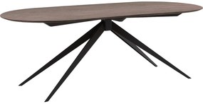Goossens Excellent Eettafel Uniek, Semi rond 220 x 100 cm