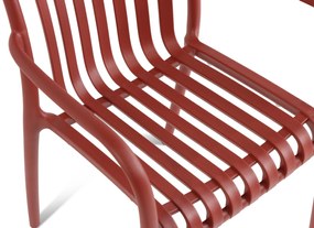 Tuinset 4 personen 160 cm Kunststof Rood Domani Furniture Vento/Weston