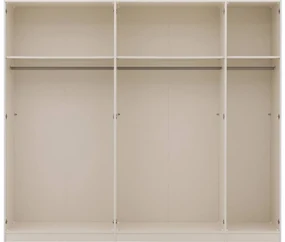 Goossens Kledingkast Easy Storage Ddk, Kledingkast 253 cm breed, 220 cm hoog, 4x draaideur en 1x spiegel draaideur midden