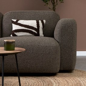Bruine Hoekbank Chaise Longue Links