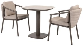 Taste by 4 Seasons Barolo tuinset terre met Manolo tafel 75x75 cm Tuinstoel   bruin weerbestendig