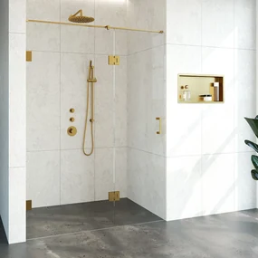 Brauer JC profielloze nisdeur 150cm met 60cm deur gekoppeld goud geborsteld