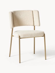 Bouclé gestoffeerde stoelen Samantha, 2 stuks