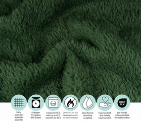 Teddy Fleece Deken - Ultrazacht - 130x170 cm - groen