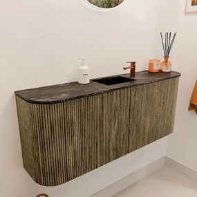 Mondiaz Joya DLux 105cm toiletmeubel ronding links/rechts dusk met wastafel faye midden 1 kraangat lava
