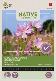 Buzzy - bloemzaden - Groot Kaasjeskruid Malva Silvestris