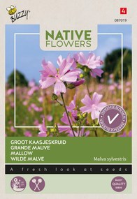Buzzy seeds - bloemzaden - Groot Kaasjeskruid Malva Silvestris