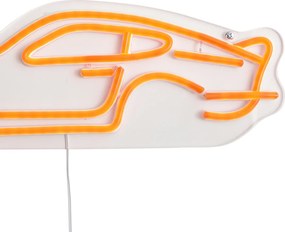 Neon wandlamp oranje incl. LED - Car