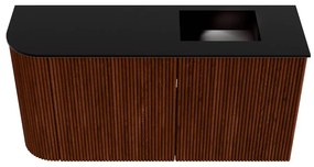 Mondiaz Joya 80cm toiletmeubel ronding links ruby met wastafel faye rechts 1 kraangat urban