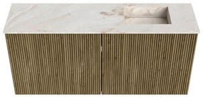 Mondiaz Joya DLux 90cm toiletmeubel dusk met wastafel faye rechts zonder kraangat frappe
