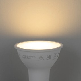 Set van 5 Smart GU10 50mm dimbare LED lampen opaal 7W 630 lm 2700K