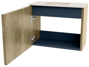 Mondiaz Joya DLux 50cm toiletmeubel dusk met wastafel faye links zonder kraangat meli