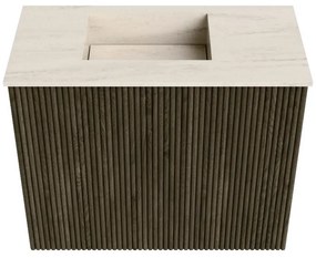 Mondiaz Joya DLux 50cm toiletmeubel shadow met wastafel faye links 1 kraangat meli