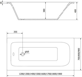 Mexen Vega rechthoekig bad van 160 x 70 cm met ombouw en 3-delige paravent 120 cm, transparant, chroom - 550116070X9012030100
