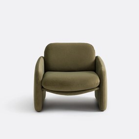 Gestoffeerde fauteuil, mat fluweel, Bellagio