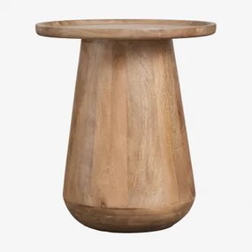 Naiara Ronde Bijzettafel Ø50 Cm In Mangohout Mangohout - Sklum