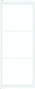 Stalen taatsdeur - Loft wit - 3 vaks helder glas - 93 x 231,5 cm