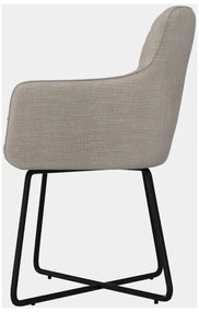 Eetkamerstoel - Arne - stof Bjorn grof geweven creme