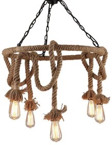 HANGLAMP RANDOL ROPE 5 E27 APP677-5CP