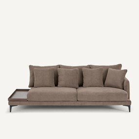 Halve bank met tafelblad van stoned fluweel, MODERNISTE