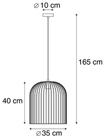 Design hanglamp goud - Wire Knock Design E27 rond Binnenverlichting Lamp
