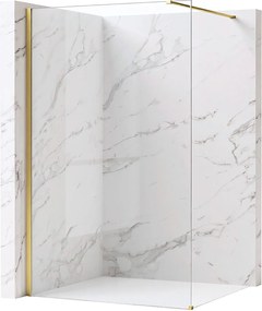 Walk-in douchewand Rea Flexi Transparent / Brush Gold 70