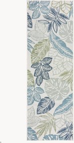 Vlak geweven in- & outdoor loper Bella Leaf