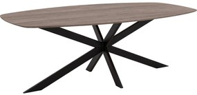 Goossens Excellent Eettafel Uniek, Semi ovaal 180 x 100 cm