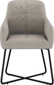 Eetkamerstoel - Arne - stof Bjorn grof geweven creme