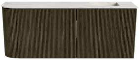 Mondiaz Joya DLux 100cm toiletmeubel ronding links shadow met wastafel faye rechts 1 kraangat ostra